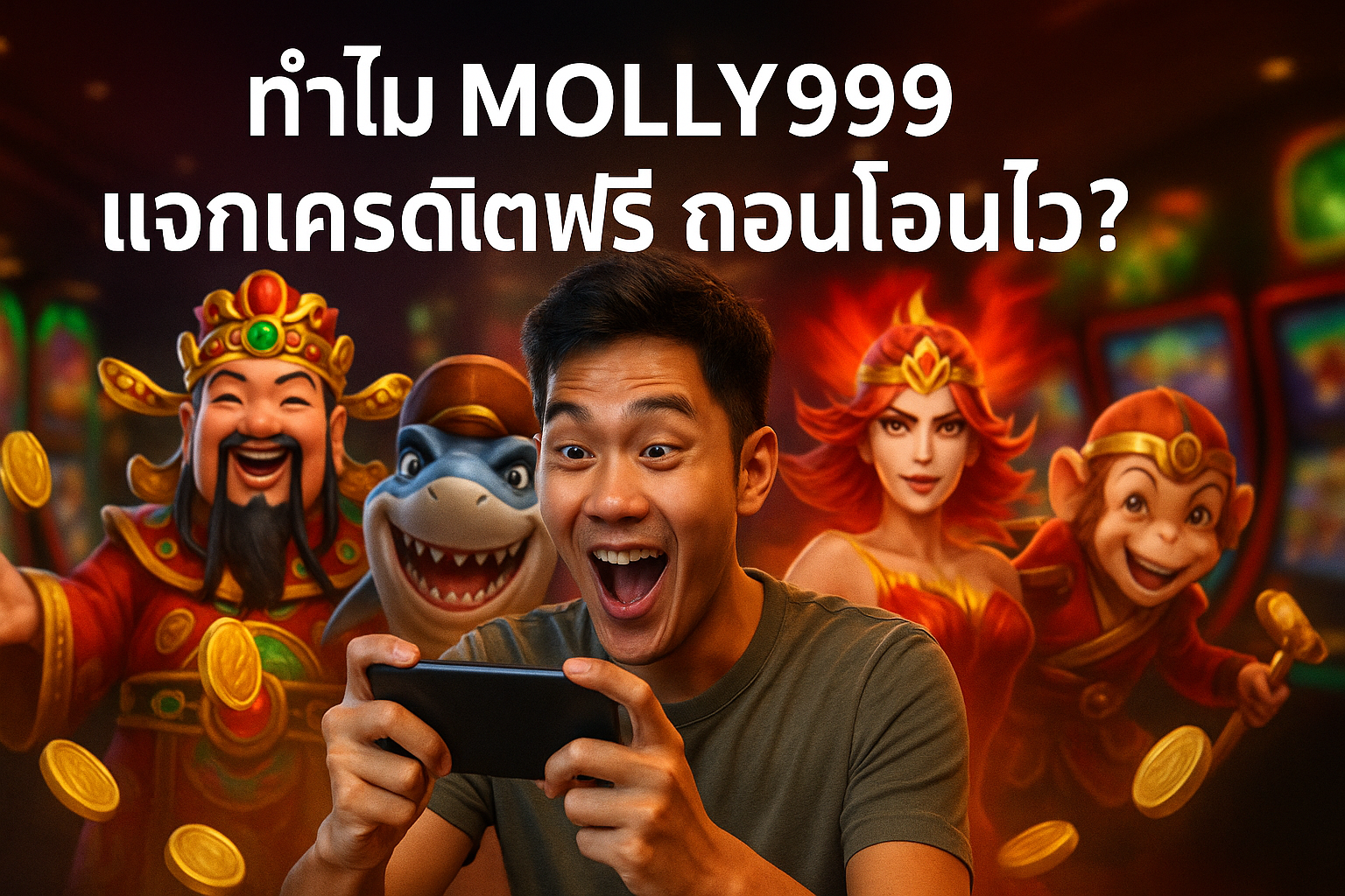 ทำไม MOLLY999 แจกเครดิตฟรี ถอนโอนไว?
